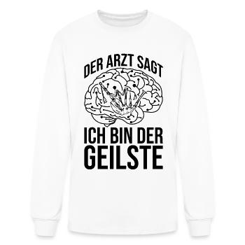 The Doctor Says I'm The Hottest Bagpipe Player - Men's Long Sleeve T-Shirt - white - Front