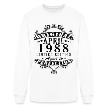 1988 April 1988 Anniversary April 1988 April - Men's Long Sleeve T-Shirt - white - Front