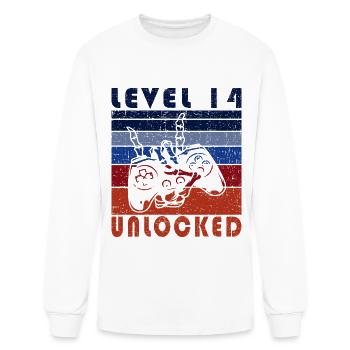 Gamer 14th birthday level 14 - Men's Long Sleeve T-Shirt - white - Front