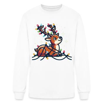 Roe Deer, Christmas, Winter, Animals, Rehntier - Men's Long Sleeve T-Shirt - white - Front