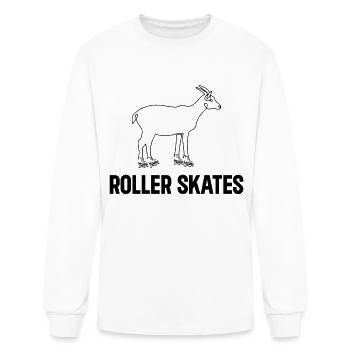 Roller Skating Goat Roller Skates - Men's Long Sleeve T-Shirt - white - Front
