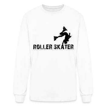 Roller Skates Roller Skater Silhouette Roller Skat - Men's Long Sleeve T-Shirt - white - Front