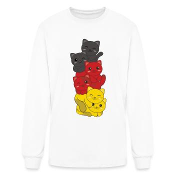 German Flag Cat German Germany Cats - Men's Long Sleeve T-Shirt - white - Front