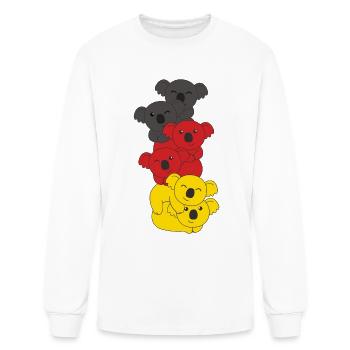 German Flag Koala German Germany - Men's Long Sleeve T-Shirt - white - Front