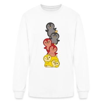 German Flag Penguin German Germany - Men's Long Sleeve T-Shirt - white - Front