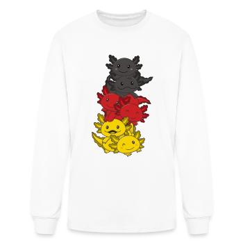 German Flag Axolotl German Germany - Men's Long Sleeve T-Shirt - white - Front