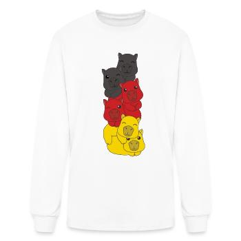German Flag Capybara German Germany - Men's Long Sleeve T-Shirt - white - Front