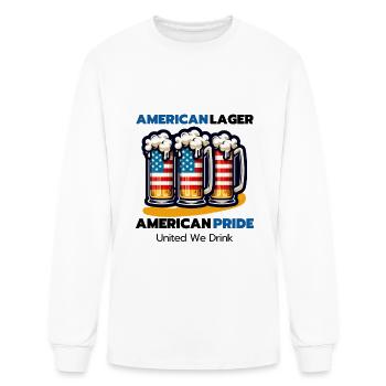Beer American lager American pride - Men's Long Sleeve T-Shirt - white - Front