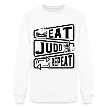 Eat Judo Repeat - Judo Lover Judo Fighter Judo Mar - Men's Long Sleeve T-Shirt - white - Front