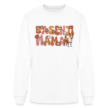 Basenji Groovy Basenji Mama - Men's Long Sleeve T-Shirt - white - Front