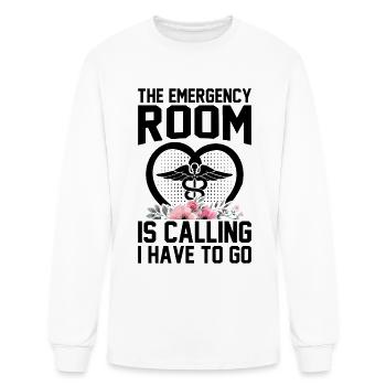 The emergency room is calling I have to go - Emerg - Men's Long Sleeve T-Shirt - white - Front