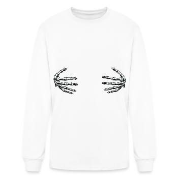 Halloween, Skeleton Hand Bra - Men's Long Sleeve T-Shirt - white - Front