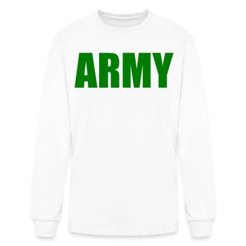 armée - T-shirt à manches longues Homme - blanc - Devant