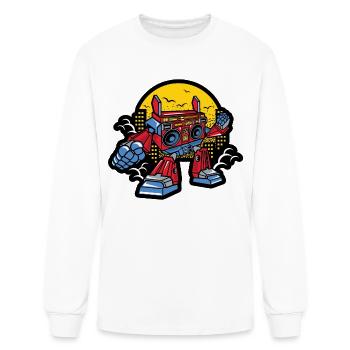 Boombox Robot - Men's Long Sleeve T-Shirt - white - Front