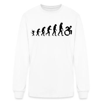 Evolution Wheelchairs for wheelchair users, apes * - Men's Long Sleeve T-Shirt - white - Front
