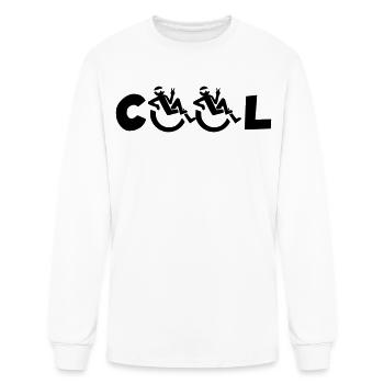 Only for cool wheelchair users # - Men's Long Sleeve T-Shirt - white - Front