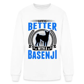 Life Is Better With A Basenji - Men's Long Sleeve T-Shirt - white - Front