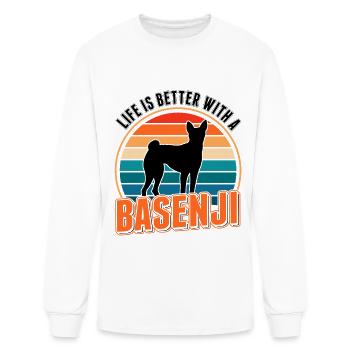 Life Is Better With A Basenji - Men's Long Sleeve T-Shirt - white - Front