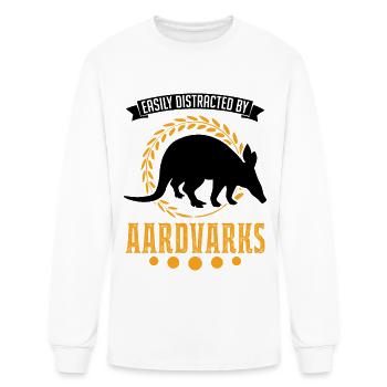 Easily Distracted By Aardvarks Aardvark - Men's Long Sleeve T-Shirt - white - Front