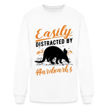 Easily Distracted By Aardvarks Aardvark - Men's Long Sleeve T-Shirt - white - Front