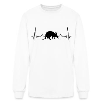 Aardvark Heartbeat - Men's Long Sleeve T-Shirt - white - Front