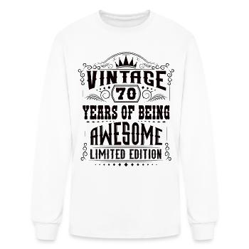 70 Years Of Being Awesome 70 Birthday 70 Years - Men's Long Sleeve T-Shirt - white - Front