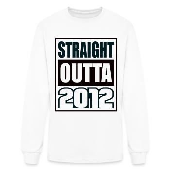 Straight Outta 2012 Birthday 2012 Born 2012 - Men's Long Sleeve T-Shirt - white - Front