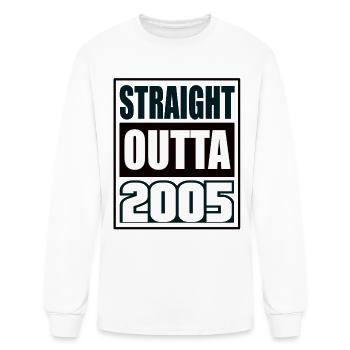 Straight Outta 2005 Birthday 2005 Born 2005 - Men's Long Sleeve T-Shirt - white - Front