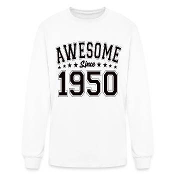 Awesome Since 1950 Birthday 1950 Vintage 1950 - Men's Long Sleeve T-Shirt - white - Front