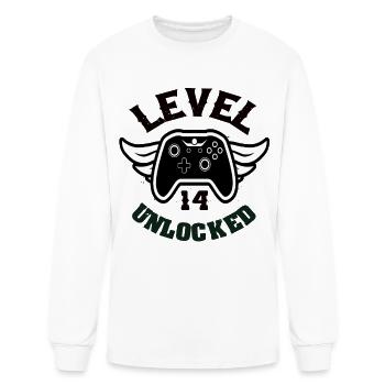 Level 14 Unlocked 14th Birthday - Men's Long Sleeve T-Shirt - white - Front