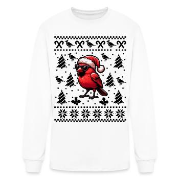 Funny Northern Cardinal Bird Red Cardinal - Men's Long Sleeve T-Shirt - white - Front