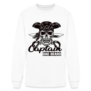Captain Dad Beard Captain Boot Sailing Sailing - Men's Long Sleeve T-Shirt - white - Front