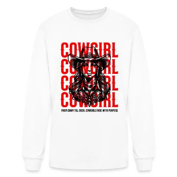 American Cowgirl - Men's Long Sleeve T-Shirt - white - Front
