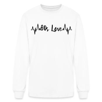 80s Love Cardiogram - Men's Long Sleeve T-Shirt - white - Front