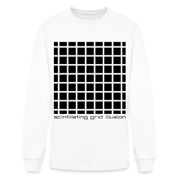 optical illusion - Men's Long Sleeve T-Shirt - white - Front