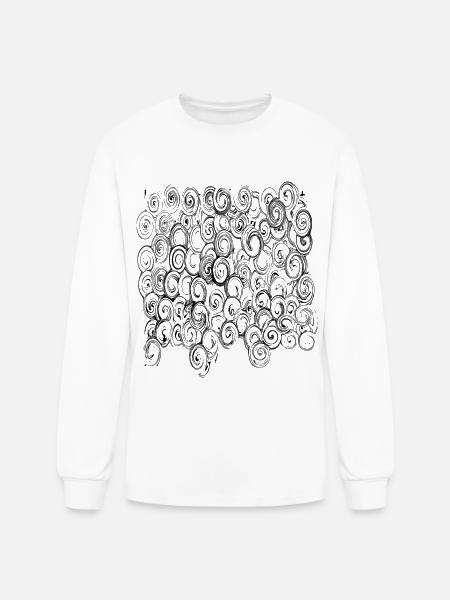 Black stylish pattern - Men's Long Sleeve T-Shirt - white