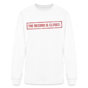 The Record Is Closed - Men's Long Sleeve T-Shirt - white - Front