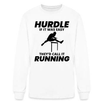 Hurdles Hurdling Hurdler Running Runner Athletes - Men's Long Sleeve T-Shirt - white - Front