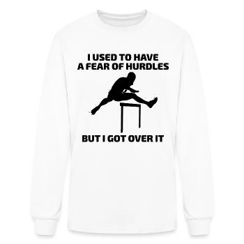 Hurdles Hurdling Hurdler Running Runner Athletes - Men's Long Sleeve T-Shirt - white - Front