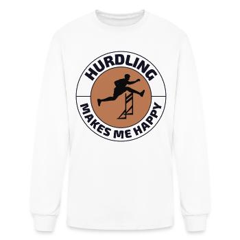 Hurdles Hurdling Hurdler Running Runner Athletes - Men's Long Sleeve T-Shirt - white - Front