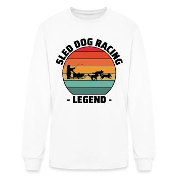 Husky Sledding Sled Dog Racing Alaskan Racers - Men's Long Sleeve T-Shirt - white - Front