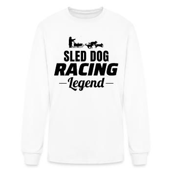 Husky Sledding Sled Dog Racing Alaskan Racers - Men's Long Sleeve T-Shirt - white - Front