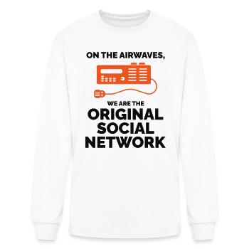Amateur Ham Radio Operator Original Social Network - Men's Long Sleeve T-Shirt - white - Front