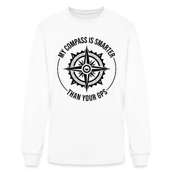 Compass Smarter GPS Navigation Outdoor GIS - Men's Long Sleeve T-Shirt - white - Front