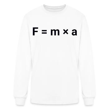 F Equals M A Physics Formula Science Design - Men's Long Sleeve T-Shirt - white - Front