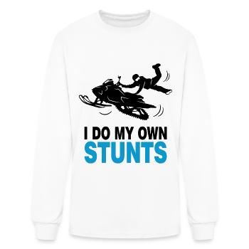 Snowmobile Skidoo Snowmobile Stunt - Men's Long Sleeve T-Shirt - white - Front