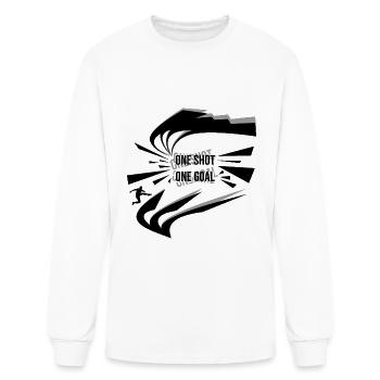 One shot one goal, Quote football player - Men's Long Sleeve T-Shirt - white - Front