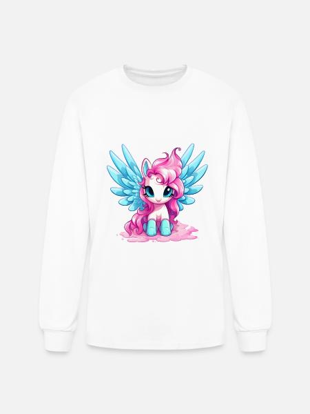 Pegasus - Men's Long Sleeve T-Shirt - white