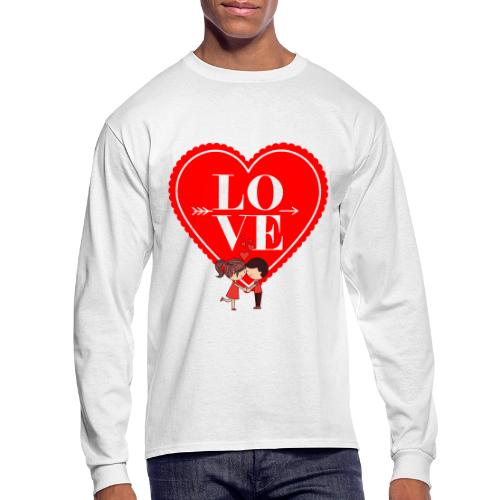 Love Valentine's Day, Designs February 14, Harmony - Men's Long Sleeve T-Shirt
