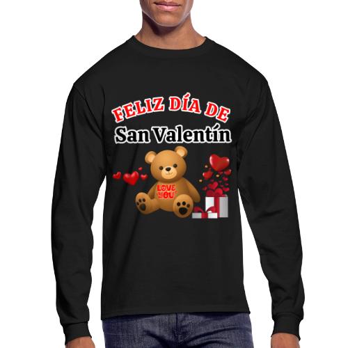 Valentine's Day Celebration Bears Love Hearts. - Men's Long Sleeve T-Shirt